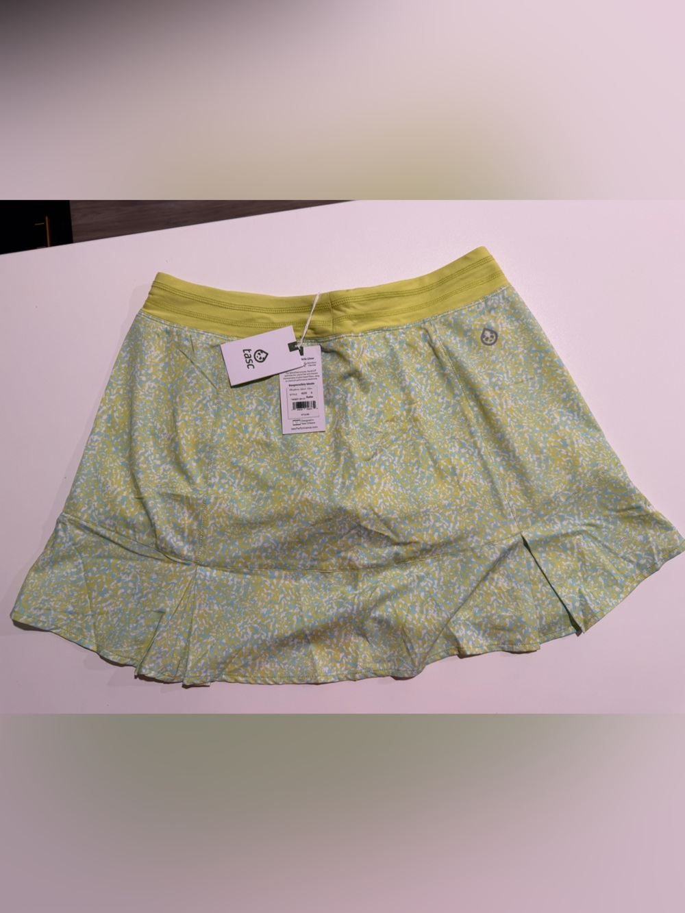 Tasc Performance Green Printed Athletic Skirt